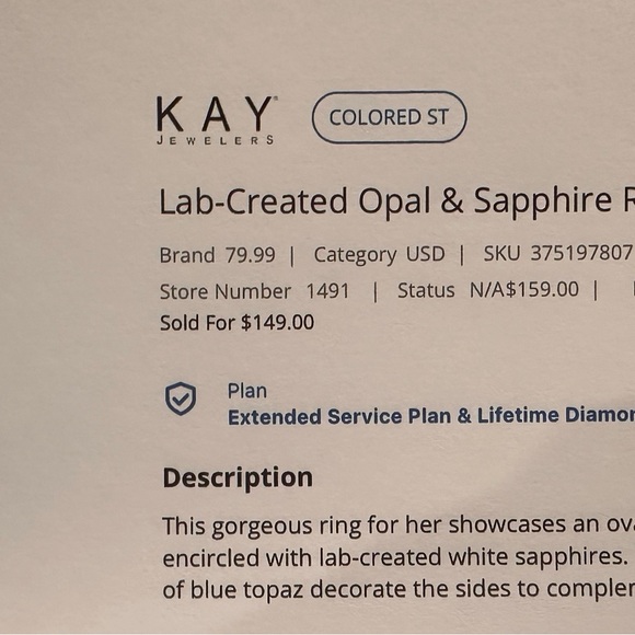 4 piece opal & topaz set - Picture 9 of 11